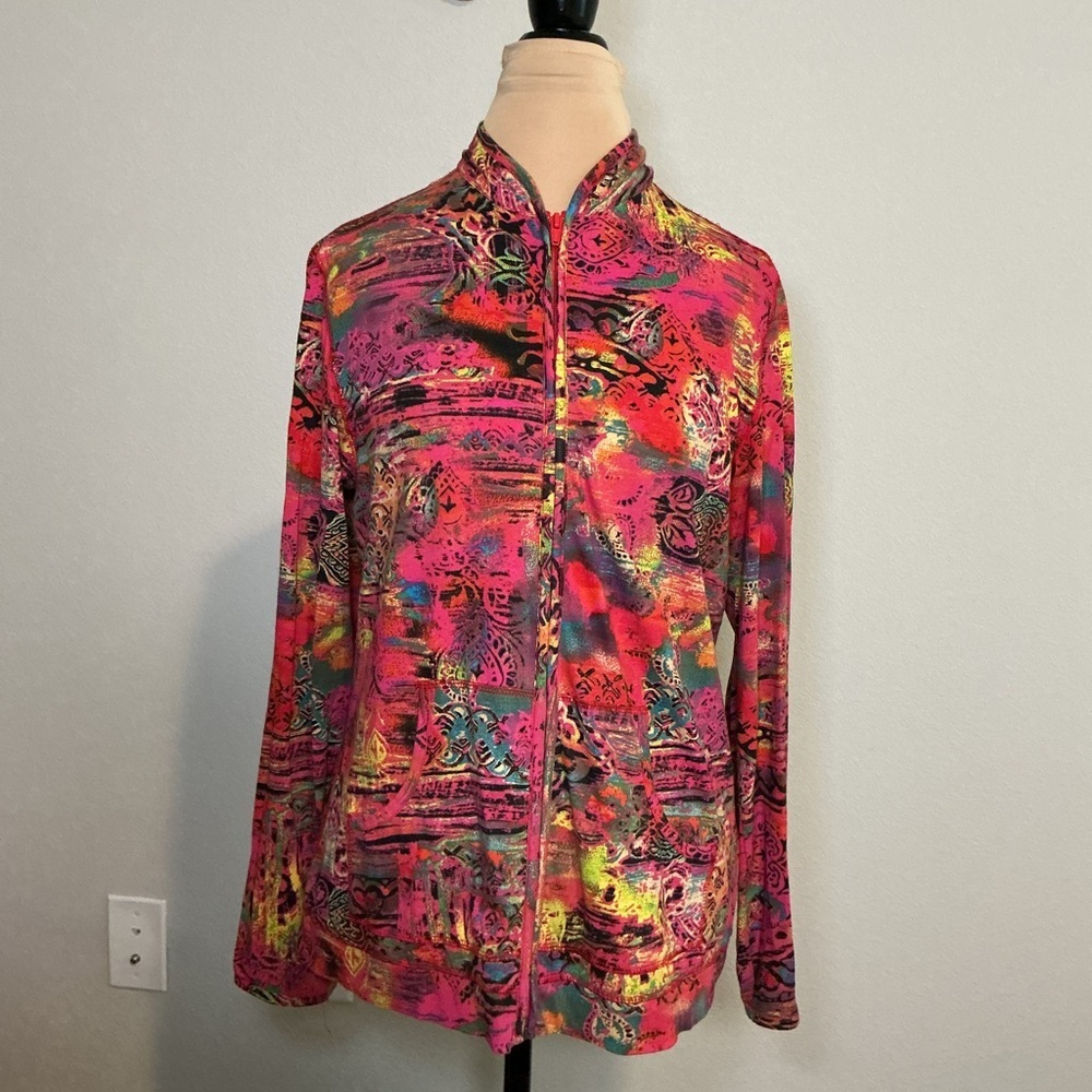 Vibrant Multicolor Zip-Up Jacket